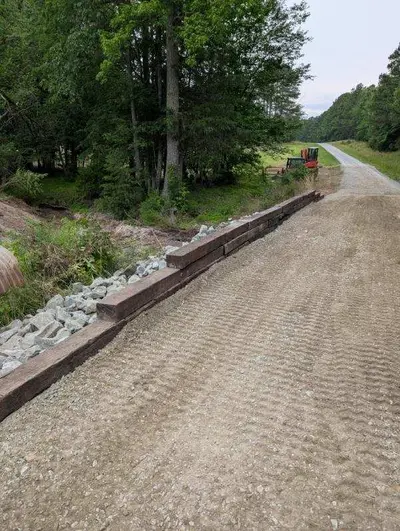 Washed-out road repaired and regraded in Alamance County, NC